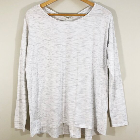 LULULEMON Back Into It Long Sleeve 3 Colour Space Dye Ice Grey Alpine White 10 - Picture 4 of 11